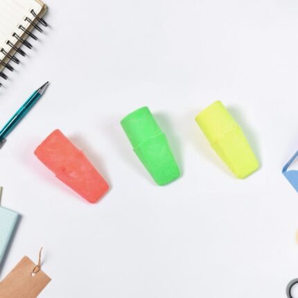 Pencil Top Eraser Rubber Erasers (1 Pc Mix Colour Design)