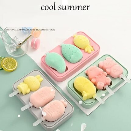 SILICONE POPSICLE MOLDS, REUSABLE ICE CREAM MOLDS WITH STICKS AND LIDS. MUST-HAVE POPSICLE MOLD FOR SUMMER